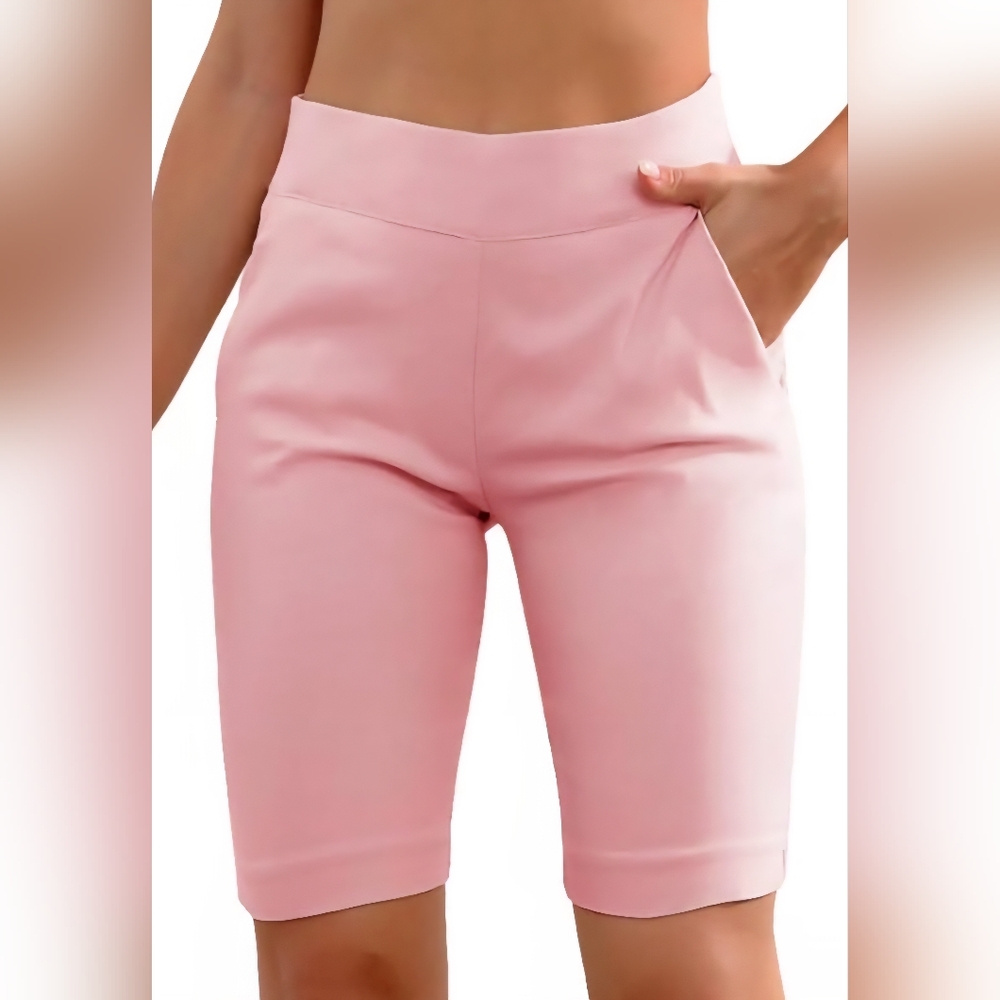 NEW Bermuda Shorts • 10" Inseam • Pink-Coral • Rayon/Nylon/Spandex • XXL - 20
